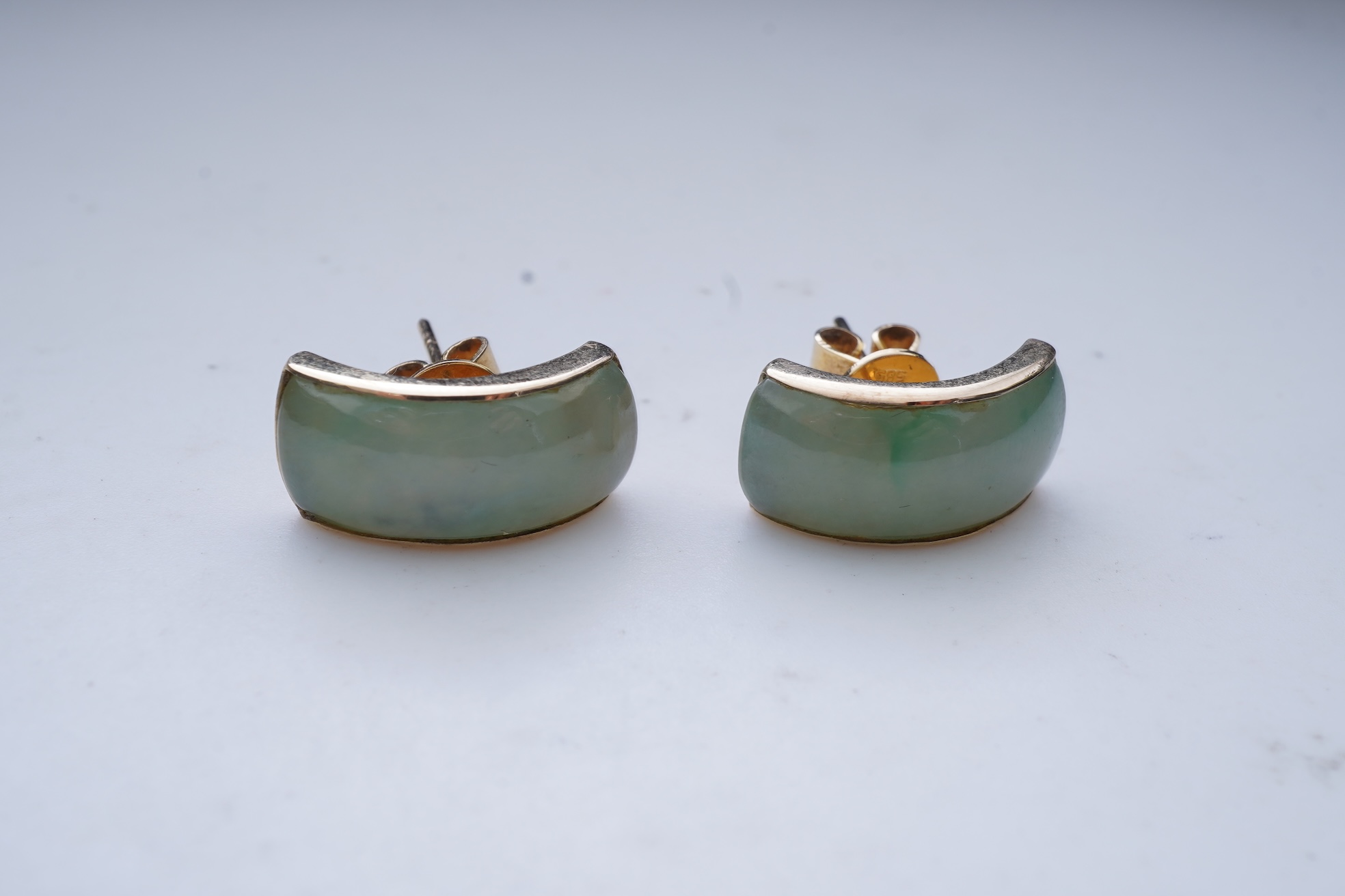 A pair of jadeite earrings